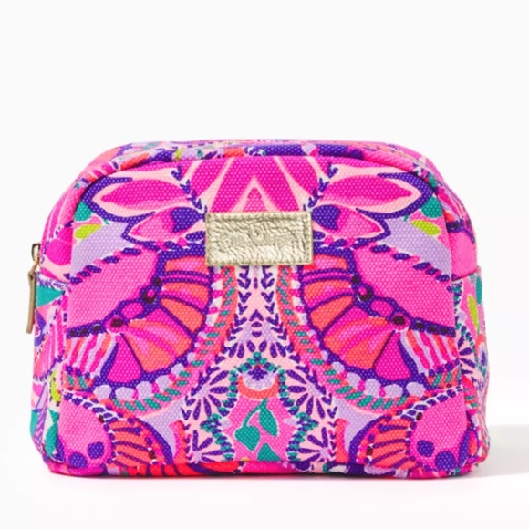 Lilly Pulitzer Printed Cosmetic Pouch Perfect Make Up Bag - Picture 2 of 3